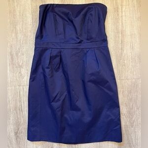 Limited Edition Elegant Navy Blue Strapless Dress 10